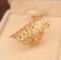 Cheap $10 (mix order) Free Shipping Openwork lace flower ring For Women Jewelry