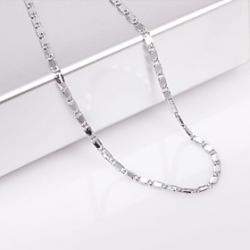 Unisex 2MM Silver Chain Necklace NO.20 Sale