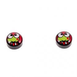 Low Price on Classic Magnet Frog Pattern Black Stud Earrings(1 Pair)