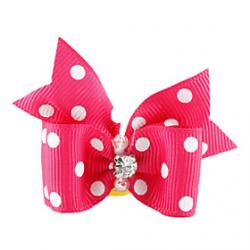 Cheap Elegant Spot Pattern Rubber Band Hair Bow for Dogs Cats