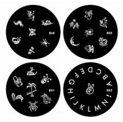 Cheap 1PCS Nail Art Stamp Stamping Image Template Plate B Series NO.49-52(Assorted Pattern)