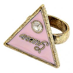 Cheap Korean Fashion Flash Diamond Rings Triangle Letters