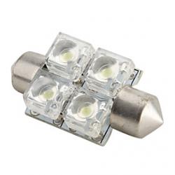 Cheap 39mm 4-LED 0.36W 30MA White Light Bulb for Car (DC 12V)-Pair