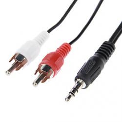Cheap 3.5mm Male to 2 RCA Male Cable(1.1m)