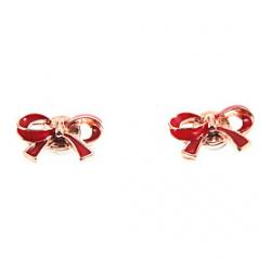 Cheap Cute Red Bow Megnetic Earrings(1 Pair)