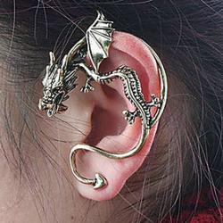 Cheap Domineering personality retro stereo dragon stud earrings (random color)