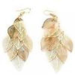 Free shipping New Fashion Elegant retro multilayer metal leaf Tassel Stud Earrings lady ear jewelry for women  2014 PD21 Sale