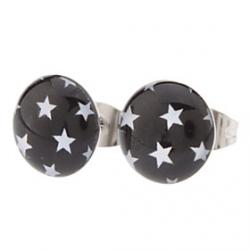 Cheap 10 mm The Stars Symbol Stainless Steel Stud Earrings
