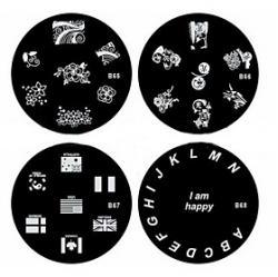 Cheap 1PCS Nail Art Stamp Stamping Image Template Plate B Series NO.65-68(Assorted Pattern)