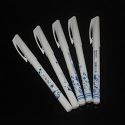 Chinese Ancientry Porcelain Design Blue Ink Gel Pen Sale