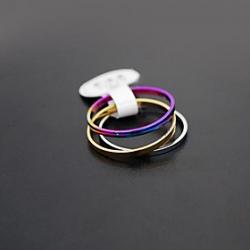 Cheap Colorful Tricyclic Steel Ring