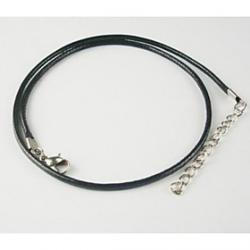 Low Price on Black Leather Cord Necklace Chain