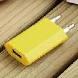 Cheap EU Plug USB Power Home Wall Charger Adapter for Apple for iPod for iPhone 3G 3GS 4G 4S 5 Yellow Wholesale