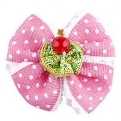 Spot Pattern Tiny Rubber Band Hair Bow for Dogs Cats Sale