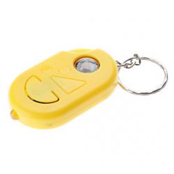 Cheap Safety Lock Style with Compass White Light LED Keychain (Random Color)