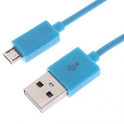 Cheap Micro USB to USB Male to Male Cable Light Blue (1M)