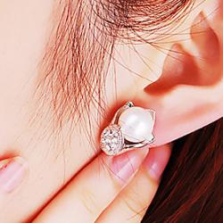 Japanese and Korean fashion fine jewelry with beads temperament diamond earrings Lily E462 Sale