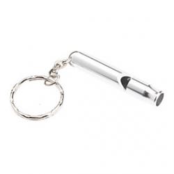 Cheap Silver Firm/Durable Alloy Key Chain with Whistle