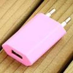 Cheap EU Plug USB Power Home Wall Charger Adapter for Apple for iPod for iPhone 3G 3GS 4G 4S 5 Pink Wholesale