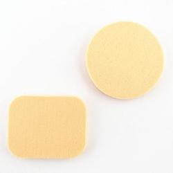 Cheap 2PCS 2in1 DryWet SquareRound Microfiber Sponge Powder Puff for Concealer Foundation Blusher