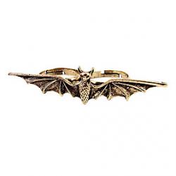 Low Price on European And American Punk Style Personality Batman Double Split Ring R267