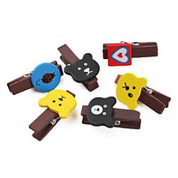 Cute Chocolate Shaped Wooden Clip (12pcs) Sale