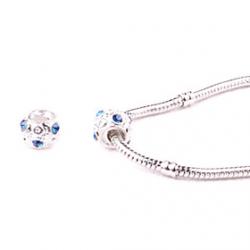 Cheap Blue Pandora Grass DIY Beads Big Hole For Necklace  Bracelet