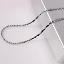 Cheap Unisex 2MM S-Shaped Silver Chain Necklace NO.46