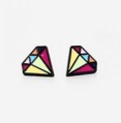 Cheap B251 new 2014 vintage colorful Imitation diamond innovative items stud earrings women