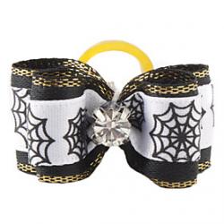 Low Price on Cobweb Pattern Tiny Rubber Band Hair Bow for Dogs Cats