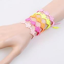 Low Price on European Fashion Sweet Lace Flower Friendship Bracelets(1PC)(Assorted Colors)