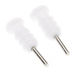 Cheap 2 X Headphone Headset Dust Cap For iPhone 5 and Others(White)