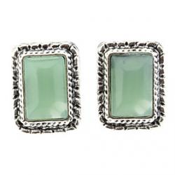 Low Price on OLL Blue Opal Square Earrings