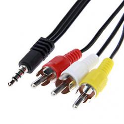 Cheap 3.5mm Male to 3 RCA Male Cable(0.7m)