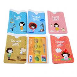 Cookies Girl Pattern Credit Card Full Body Case(Random Color) Sale