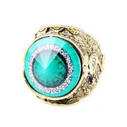 Low Price on Unique Retro Conical Section Carved Emerald Ring