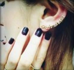 Cheap B254 punk style letter Stud earrings Ear clip jewelry for women (Single price)