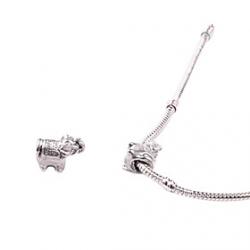 Cheap Elephant Alloy Whorled Big Hole DIY Beads For Necklace or Bracelet