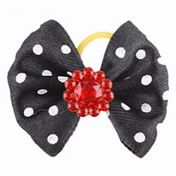 Cheap Elegant Flower Style Tiny Rubber Band Hair Bow for Dogs Cats(Assorted Color)