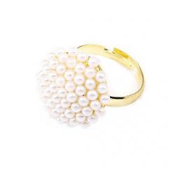 Korean Jewelry Noble And Elegant Mushroom White Pearl Ring Sale