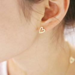 E354 heart stud earrings hearts stud earrings simple women earings free shipping Sale