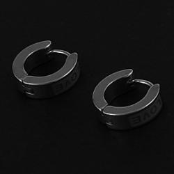 Cheap Fashion Love Round Shape Silver Stainless Steel Stud Earrings (1 Pair)