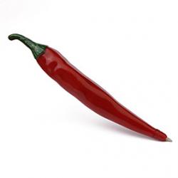 Low Price on Hot Pepper Shaped Ballpoint Pen with Magnet (Red)