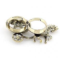Low Price on European And American Popular Retro Personality Korean Open Ring Pumpkin Carriage