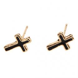 Cheap The Cross Metal Stud Earrings