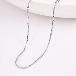 Cheap Unisex 1MM Silver Chain Necklace NO.19