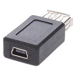 Cheap USB 2.0 Female to Mini USB Female Data Charging Adapter