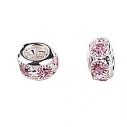 Low Price on Pink Rhinestone DIY Beads for Bracelet  Necklace