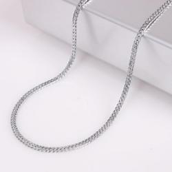 Cheap Unisex 2MM Silver Chain Necklace NO.47