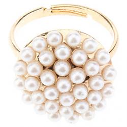 Low Price on OLL Mushroom And White Pearl Opening Ring